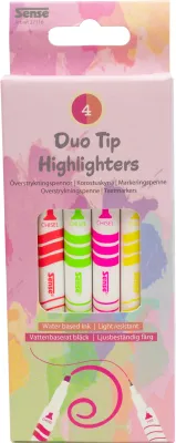 HIGHLIGHTER TO I EN - PASTELFARVER 4 STK.