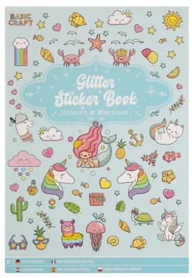 GLITTER STICKER BOOK A5 8 SIDER 2 ASS