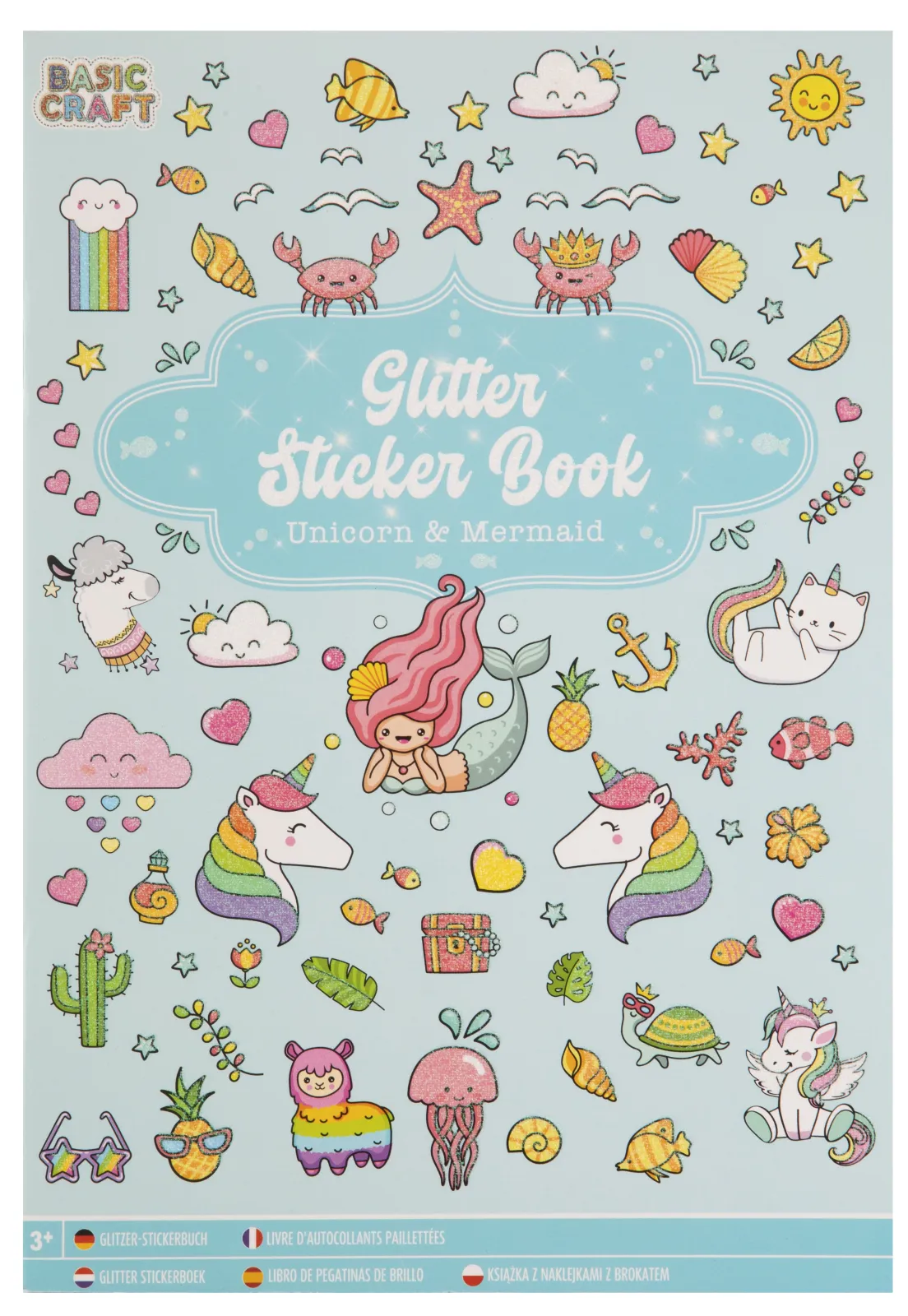 GLITTER STICKER BOOK A5 8 SIDER 2 ASS