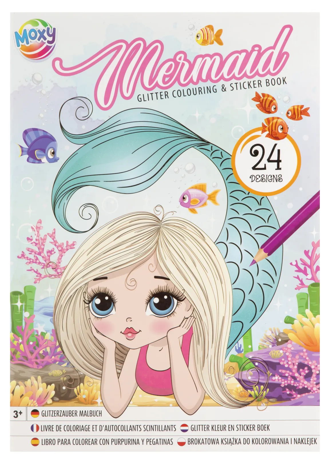 GLITTER COLOURING STICKER BOOK 2 ASS.