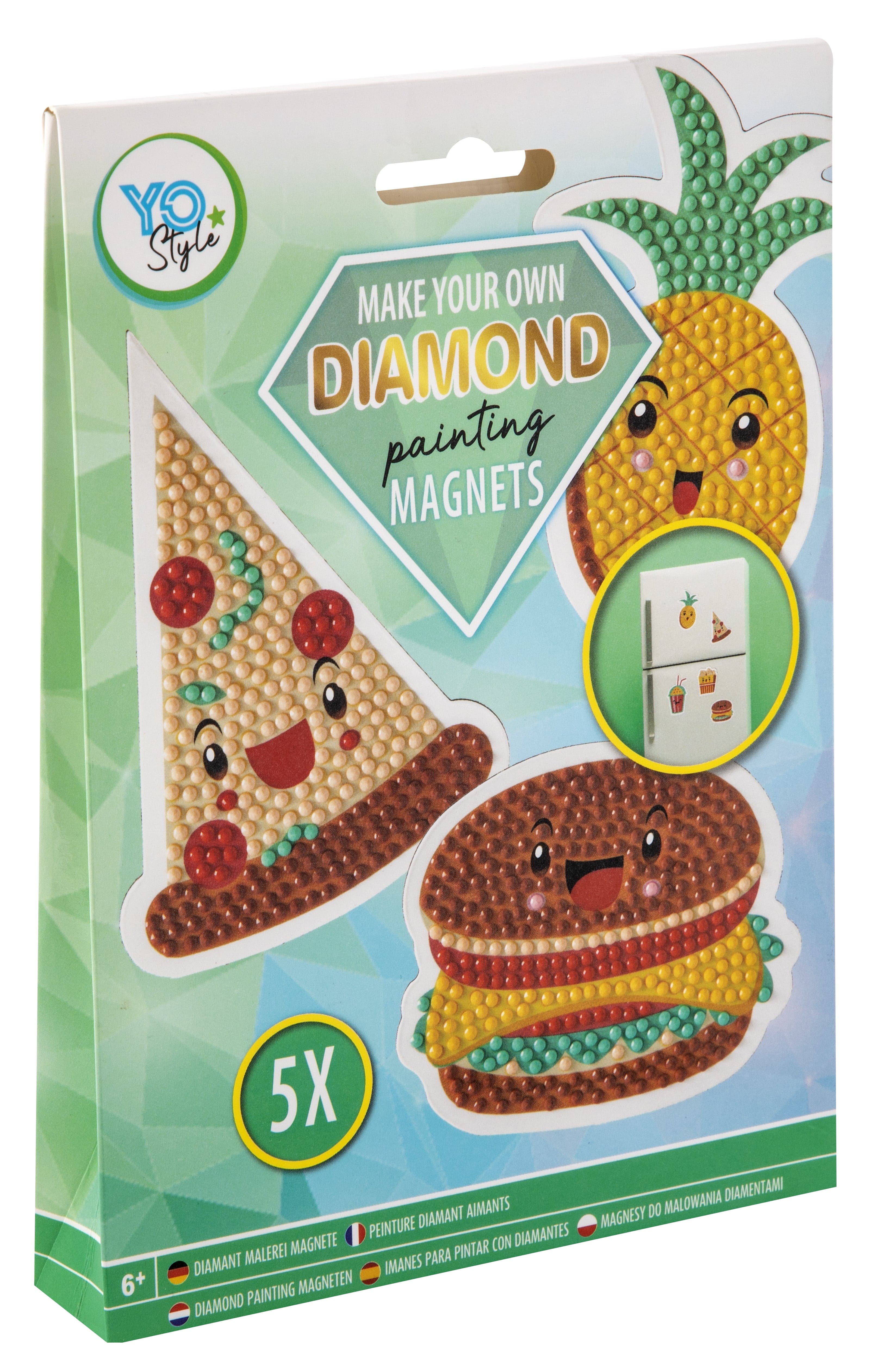 MAKE YOUR OWN DIAMOND PAINTING MAGNETS 5 STK 2 ASS.