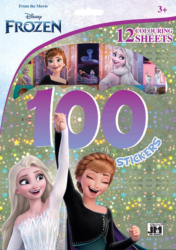 STICKERSSÆT HOLOGRAM 100 STK. / 12 TEGNINGER FROZEN