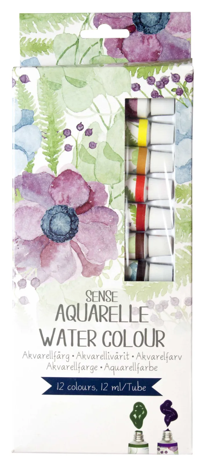 SENSE ARTIST AKVARELFARVESÆT 12X12 ML.