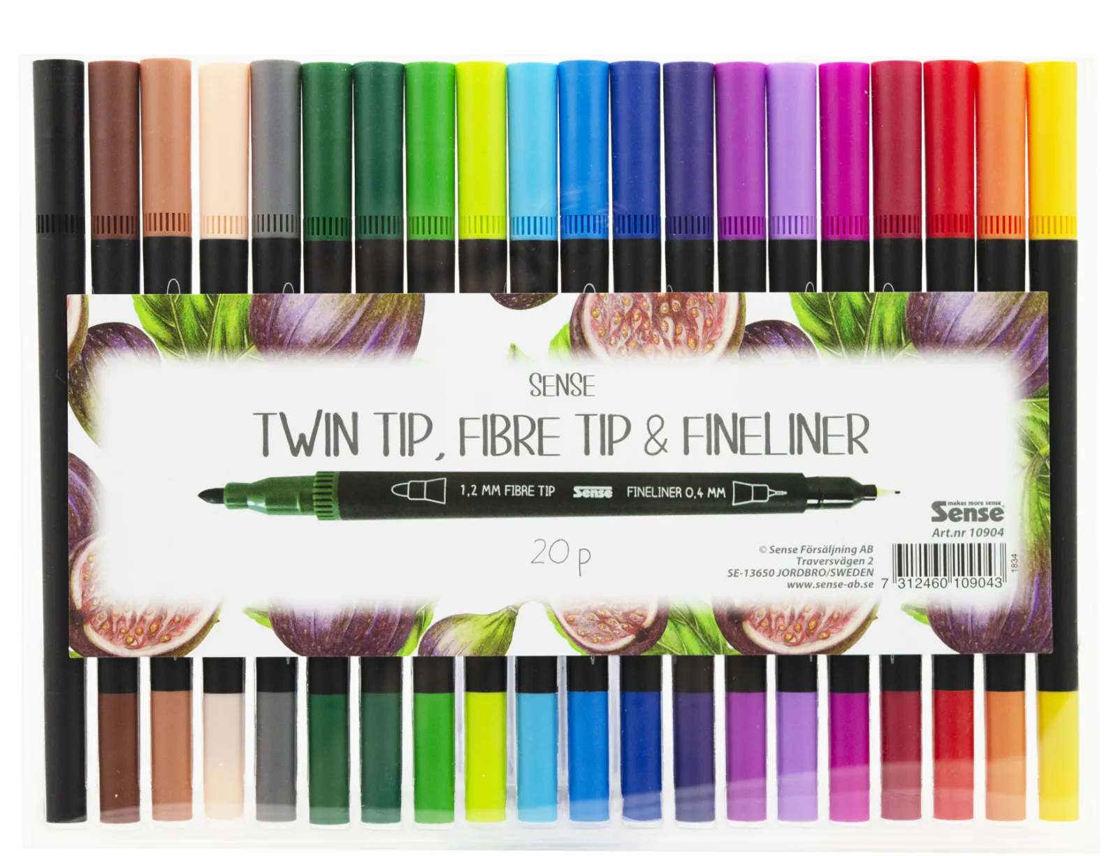 SENSE ARTIST FINELINER / TWIN TIP 20 stk.