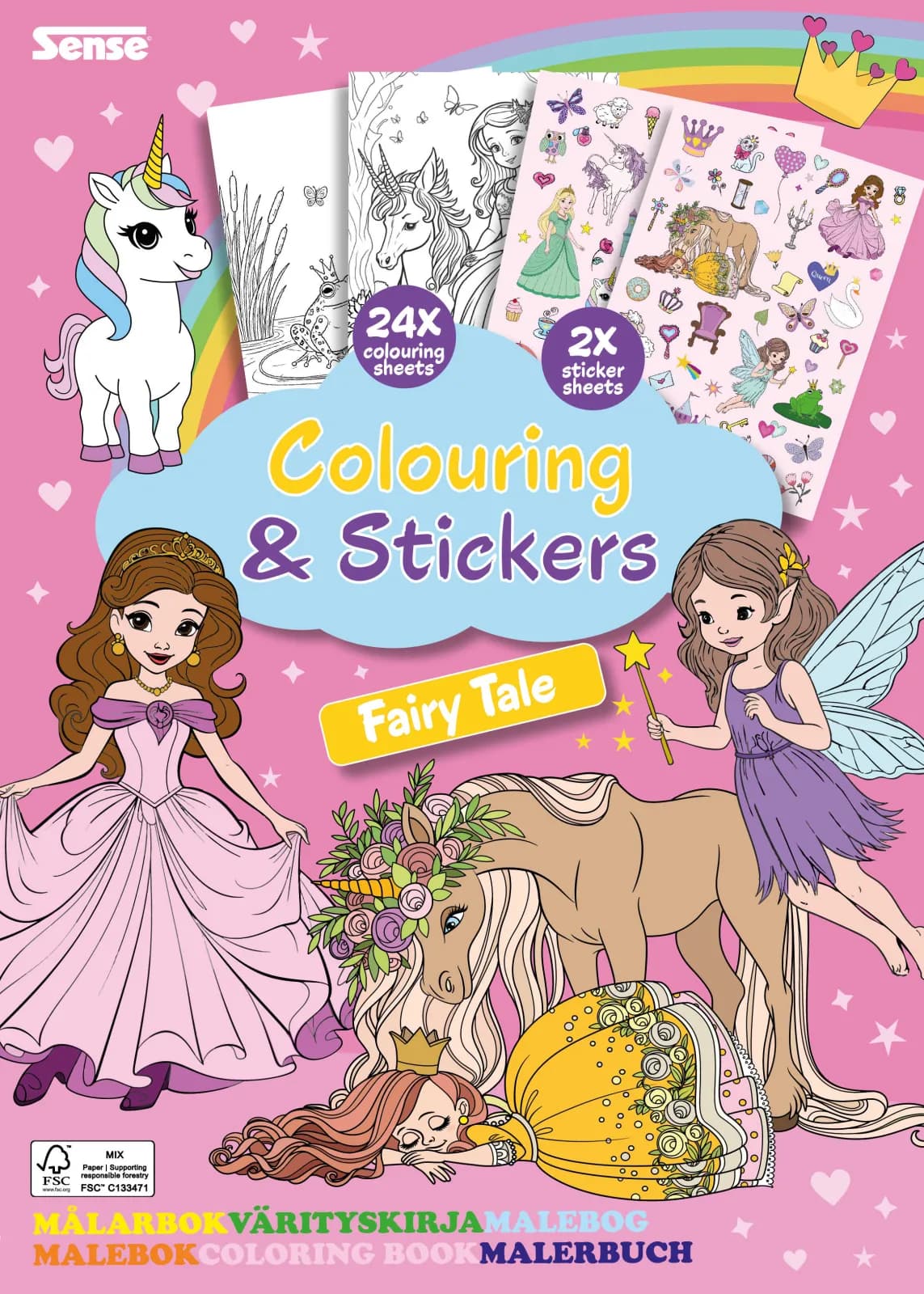 MALEBOG MED STICKERS EVENTYR FSC