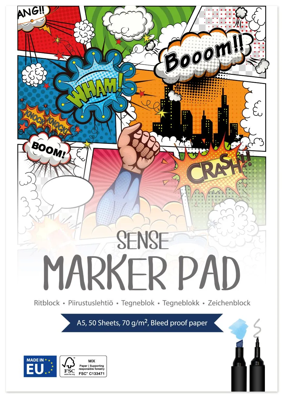 SENSE ARTIST MARKERBLOK A5 70 G / 50 BL. FSC