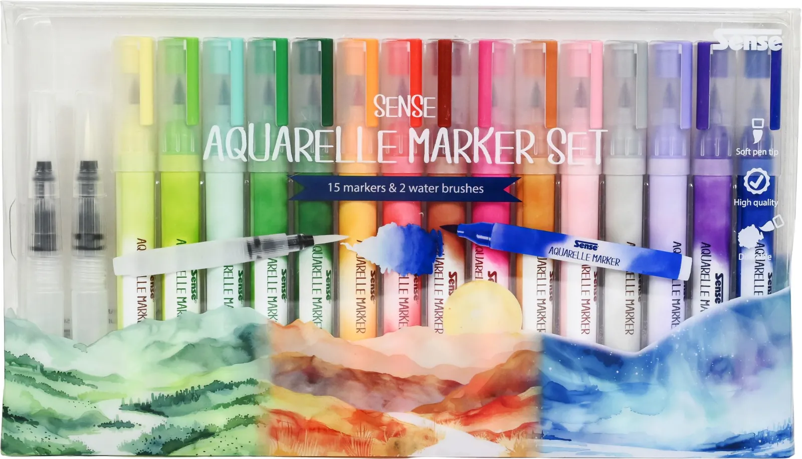 SENSE ARTIST AKVAREL MARKERSÆT 15 ST