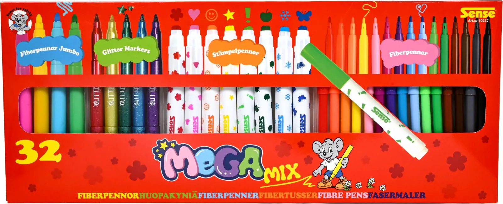 MEGAMIX FIBERPENNE SÆT 32 DELE