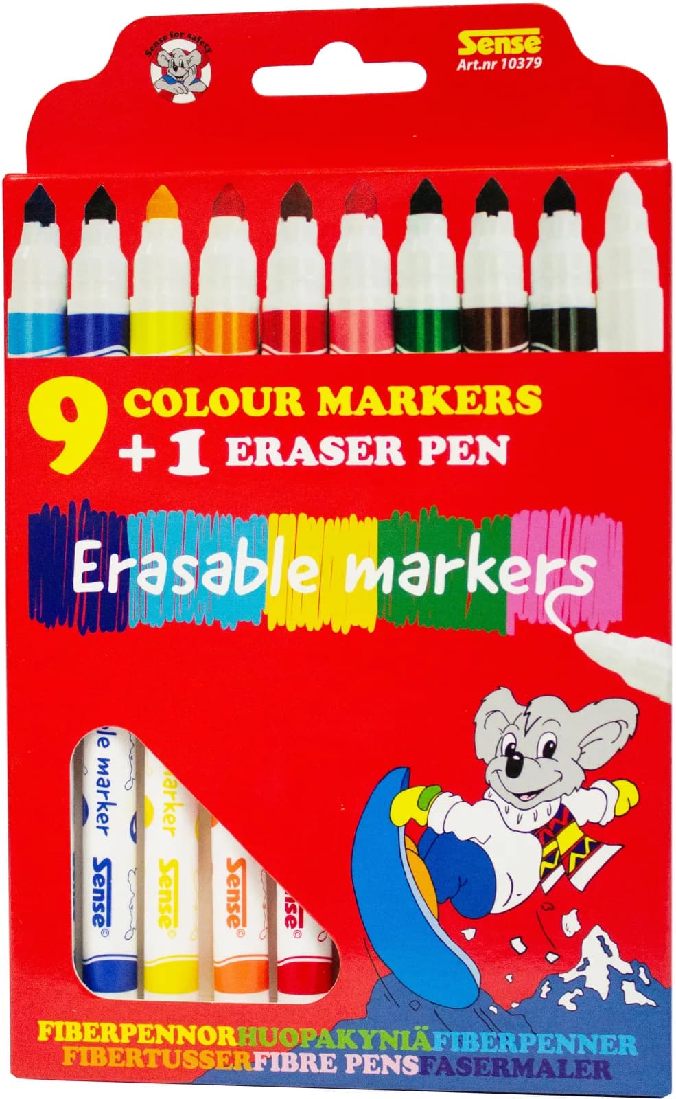 ERASABLE MARKERS 9+1