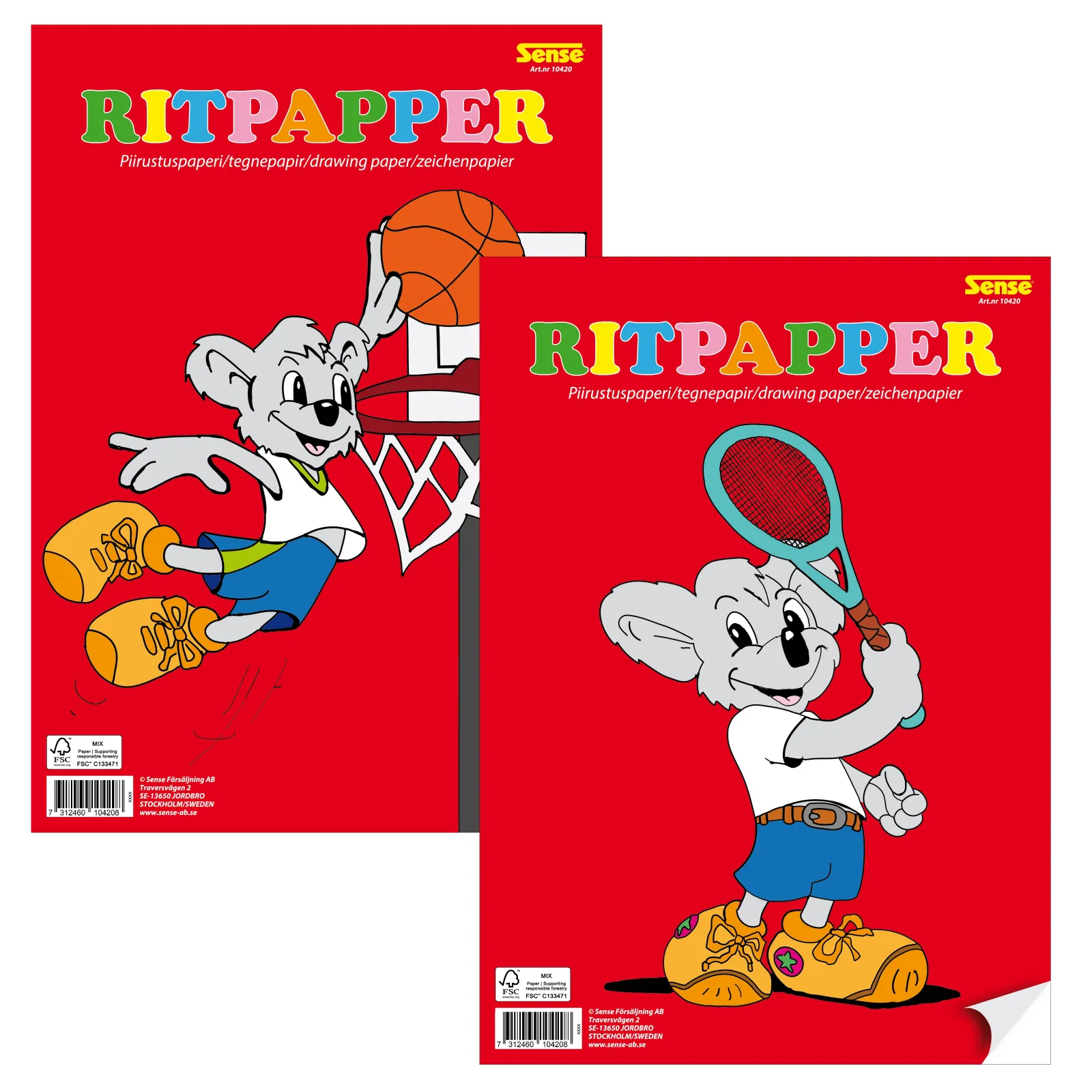 TEGNEBLOK A4 500 G PAPIR FSC